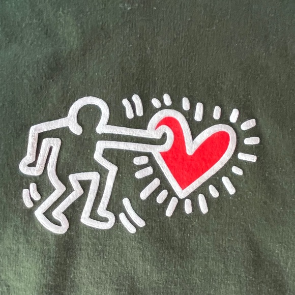 Keith Haring Puff Icons Hoodie Sweatshirt Urban Outfitters NWOT Heart - Picture 6 of 10
